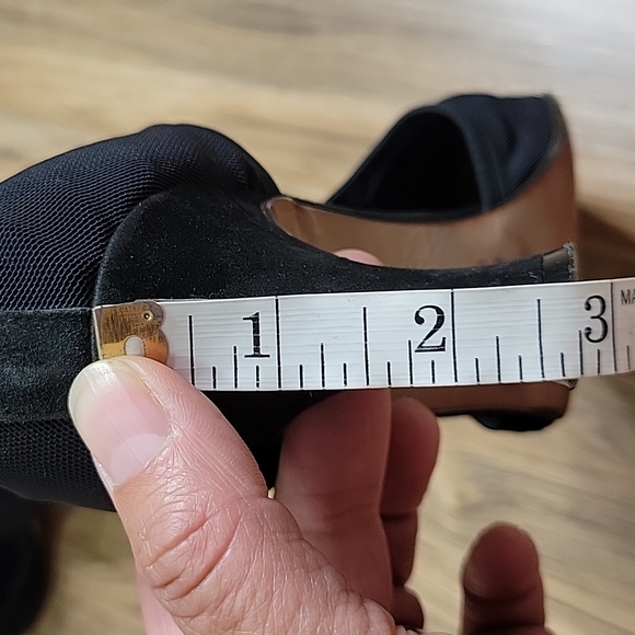 Kurt Geiger Black Mesh Closed Pointed Toe Heels - Picture 11 of 16